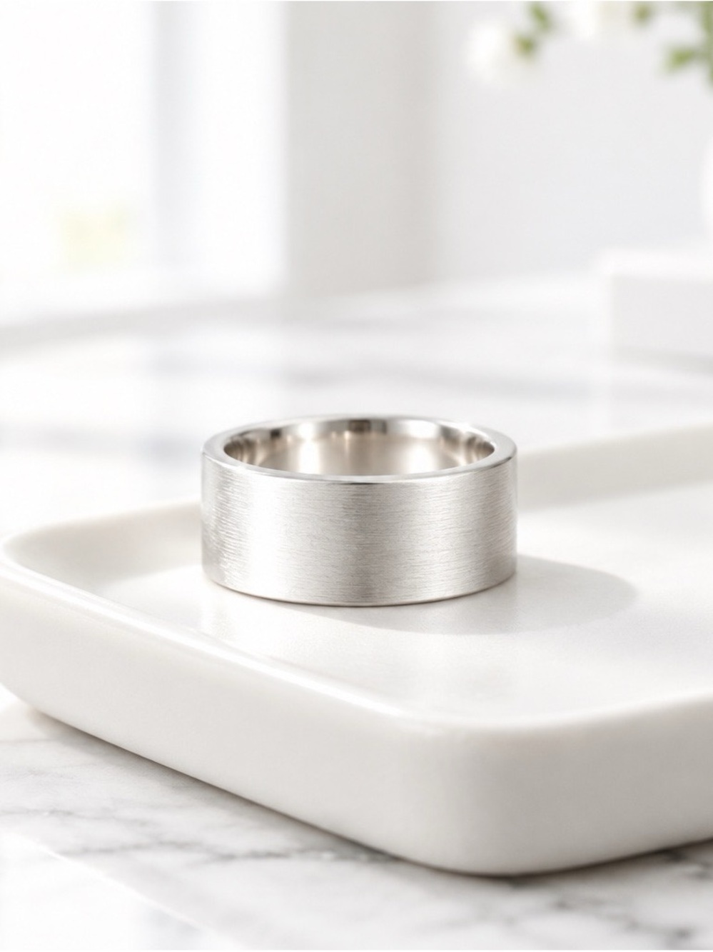 2393-8 925 Sterling Silver Brushed Finish Adjustable Band Ring | Minimalist